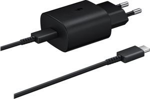 Samsung Oryginalna Ładowarka Sieciowa Super Quick Charge 25W Usb Typ C Czarny (Ep-Ta800Xbegww)