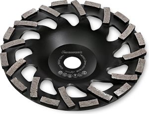 FANZTOOL Premium Diamant-Schleiftopf Abrasiv 180 mm x 22,2 mm Schleifteller Estrich, Asphalt, Putz, abrasive Baustoffe, TURBO-STAUBSAUGUNG-EFFEKT