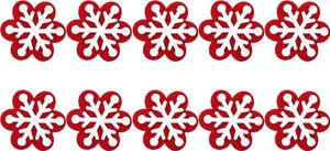 10pcs Weihnachts -Stoff -Patches Nicht gewebtes Stoff Festival Dekoration Accessoires (Weihnachtsschnee)
