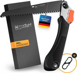 HARDTWERK Handsäge Kohlenstoffstahl - Klappbar mit Saftey Lock - 21 cm