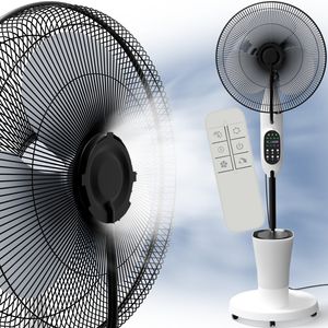 Ventilator mit Wasserkühlung, leiser Standventilator mit 75 Watt Leistung, Drei Geschwindigkeitsstufen, Luftbefeuchtung, Fernbedienung, Drehfunktion Ventilator mit Wasserkühlung, leiser Standventilator mit 75 Watt Leistung, Drei Geschwindigkeitsstufen, Luftbefeuchtung, Fernbedienung, Drehfunktion