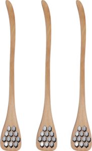 3 Stücke Honiglöffel Wiederverwendbare Holzschnitzerei Honiglöffel Mischstab für Home Kitchen Restaurant