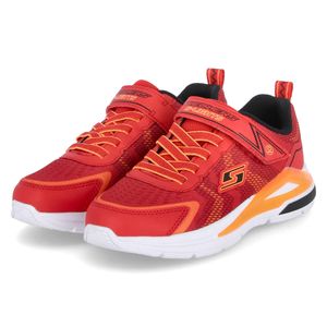 Skechers Jungen-Kletter-Slipper-Sneaker S Lights: Tri-Namics Rot-Orange-Weiß, Farbe:rot, EU Größe:32