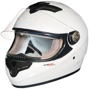 Vinz Integralhelm/Rollerhelm , Schwarz/Silber Motorradhelm in Gr L S-XL 59-60 cm Integral Helm mit Sonnenblende 