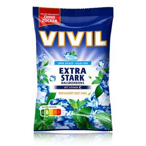 VIVIL Extra Stark Halsbonbons ohne Zucker mit Vitamin C | 120g