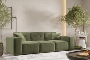 Sofa, Dreisitzersofa PULA stoff Perfect Harmony Grün