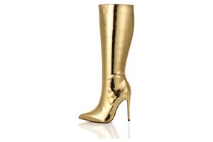 Giaro Stiefel in Übergrößen Gold [D2C] MILA LIQUID GOLD große Damenschuhe, Größe:42