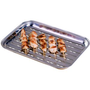 Edco Grillplatte Edelstahl BBQ Grillblech Bratplatte Grillen Grill