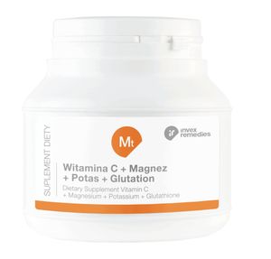 INVEX REMEDIES Vitamin C Magnesium Kalium Glutathion - Funktion der Mitochondrien - Unterstützt die Funktion des Immunsystems - 150g