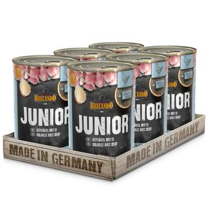 6 x 400g Belcando Super Premium Dosen Junior Geflügel & Ei