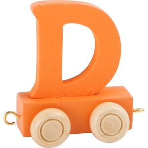 Small Foot Design 10354 'Buchstabenzug bunt' Holz Buchstabe D, orange (1 Stück)