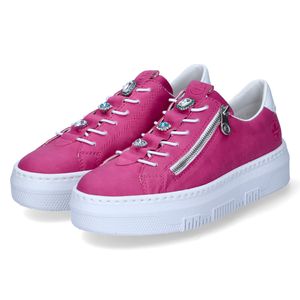 Rieker Damen-Sneaker-Slipper Pink, Farbe:rot, EU Größe:43
