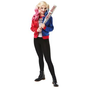Harley Quinn - "Property Of The Joker" Kostüm für Kinder BN5143 (Einheitsgröße) (Rot/Blau)