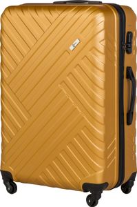 Xonic Design Reisekoffer - Hartschalen-Koffer mit 360° Leichtlauf-Rollen - hochwertiger Trolley mit Zahlenschloss in M-L-XL oder Set (Braun Gold XL, groß)