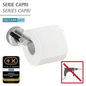 WENKO Toilettenpapierhalter Klo CAPRI Ohne Bohren Bad Accessoires Gäste WC