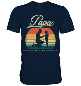 Papa Tochter Vatertag Geschenk Vater T-Shirt – Navy / XXL