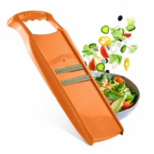 Original Börner Roko PowerLine - Gemüse- und Obstschneider für feine Streifen Gemüsehobel Julienneschneider, Farbe:Orange