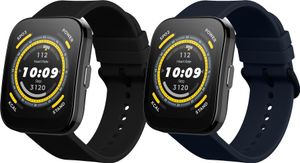 kwmobile 2x Sportarmband kompatibel mit Huami Amazfit Bip 5 Unity / Amazfit Bip 5 / Amazfit GTR 4 Armband - Fitnesstracker Band Set aus TPU Silikon