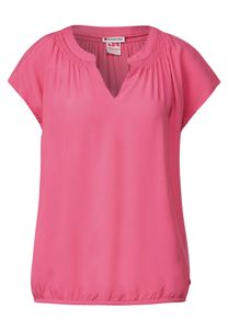 Street One Viskosebluse mit Elastiksaum, berry rose