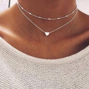 Choker Halskette Feierlich Lang Boho Silber 25