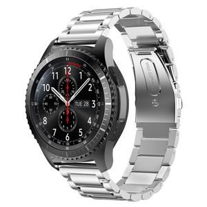 22mm Edelstahl Uhrenarmband Ersatzarmband für Samsung Galaxy Watch 3 45mm/Gear S3 Frontier/Classic/Galaxy Watch 46mm Silber