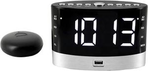 Soundmaster UR580SW, Digitálny budík, Čierna, Strieborná, FM, PLL, LED, Striedavé napájanie / batéria, AAA/LR03