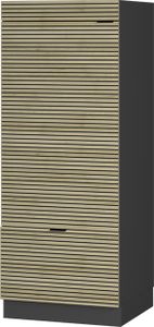 Vicco Mikrowellenschrank Fame-Line, 60 cm, Eiche Paneel/Anthrazit