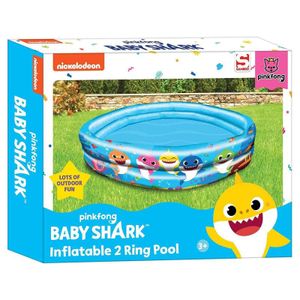 Baby Shark Kinder Planschbecken 3 Ringe Swimming Pool Schwimbecken 100cm