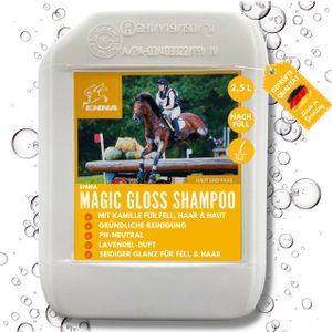 EMMA Magic Gloss Pferdeshampoo für Hunde Pferde 2,5L I mildes Pferde Shampoo ph neutral I Pferdepflege glänzendes Fell I Hundeshampoo gegen Geruch