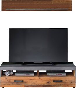 IndyWO:Ko.GraphitGrauMatera-OldWoodNB,Fr.OldWood NB,Abs.GraphitGrauMateraNB,TV-Unterteil+Wandboard