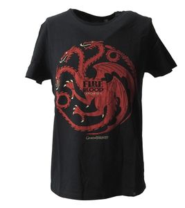 gozoo Game of Thrones Herren T-SHIRT Targaryen Freizeit TShirt Shirt Men schwarz, Größe:M