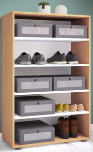LonaXL5 Schuhschrank 5 Ablagen Buche Nachbildung.