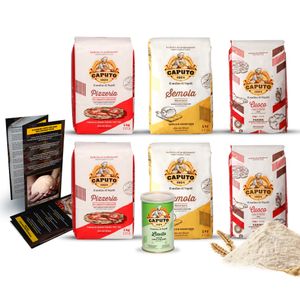 DELICRET – Testpaket - 2x 1kg Caputo Cuoco 2x 1kg Caputo Pizzeria 2x 1kg Caputo Semola + 1x 100g Caputo Lievito Trockenhefe