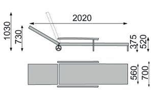 KETTLER BasicPlus Stapelliege, anthrazit/anthrazit, Alu/Textilene, 202 x 70 x 37,5cm, 0301214-7000