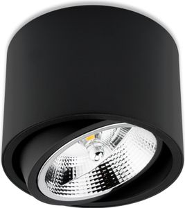 LUMILED povrchové bodové svítidlo povrchové bodové svítidlo stropní bodové svítidlo povrchové | otočné 15° stropní svítidlo z hliníku kulaté v matné černé barvě