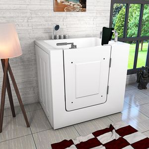Sitzbadewanne Senioren Sitzwanne mit Tür S02-TH-B-R 100x78cm