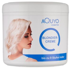 Blondiercreme zum blondieren oder aufhellen der Haare 500g | Blondierung bis zu 9 Stufen heller | Blondiermittel pflegt chemisch behandeltes, strukturgeschädigtes Haar und entfernt den Gelbstich