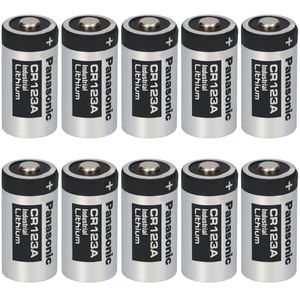 10er Pack Panasonic CR123 / CR123A 3V Lithium Hochleistungs- Batterie für professionelle Anwendungen - Neueste Kraftmax Generation