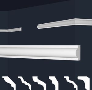 MARBET DESIGN Stuckleisten XPS Styropor weiß - Wandleisten Stuck Dekorbau Leisten E-Leisten - (2 Meter / 1 Leiste E-27) MARBET DESIGN Stuckleisten XPS Styropor weiß - Wandleisten Stuck Dekorbau Leisten E-Leisten - (2 Meter / 1 Leiste E-27)