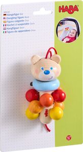 HABA 305231 - Hängefigur Bär, Babyspielzeug für Babyschale, Spieltrainer, Kinderbett und Kinderwagen, Holzspielzeug ab 6 Monaten