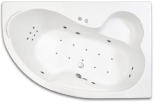 NIKÉ FLAT 160 x 105 cm pravá hydromasážna akrylátová vaňa
