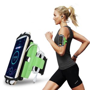 Sport Lauf Armband für Smartphones 4,0 - 7,0 Zoll Fitness Tasche Grün