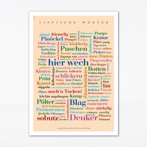 Poster Lippische Wörter (30x40 cm)