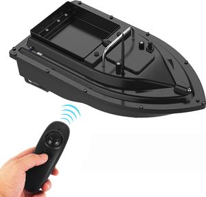 Intelligentes Futterboot, Köderboot Ferngesteuert Angelköder-Boot, Ferngesteuertes Boot mit Doppelmotoren und LED-Leuchten, RC Boot, 500 m,12000mah