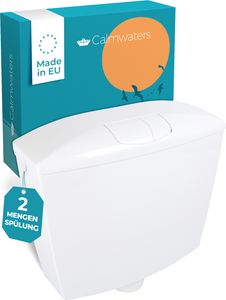'Calmwaters® Spülkasten WC -  EU - wassersparend - 2-Mengen-Spülung - Aufputz Spülkasten - flexible Montage