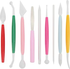 9pcs Kinder Kunststoffmodellierung Tonwerkzeuge Anti -Schlupfgriff glattere Kanten Keramik Bildhauer