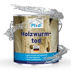 plid Holzwurmtod Holzwurm-Ex Holzschutz Holzwurmbekämpfung Holzwurmmittel Hausbock 0,75l