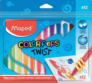 Mapované voskové pastelky COLOR'PEPS TWIST 12 Polybag