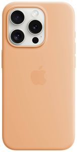 Apple iPhone 15 Pro Silikon Case mit MagSafe Sorbet Orange iPhone 15 Pro