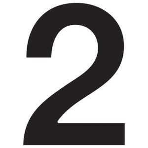 Hausnummer ''2'' Schwarz